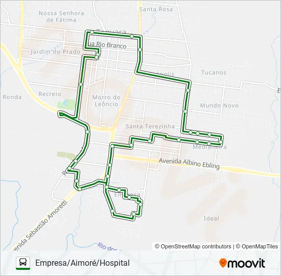 CRUZEIRO Bus Line Map