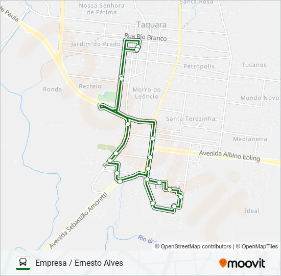 CRUZEIRO Bus Line Map