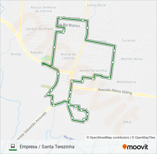 CRUZEIRO Bus Line Map