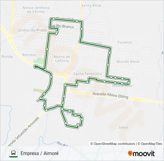CRUZEIRO Bus Line Map