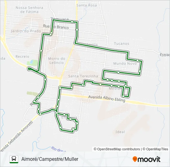 CRUZEIRO Bus Line Map