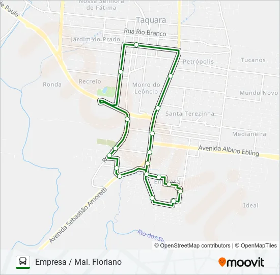 CRUZEIRO Bus Line Map