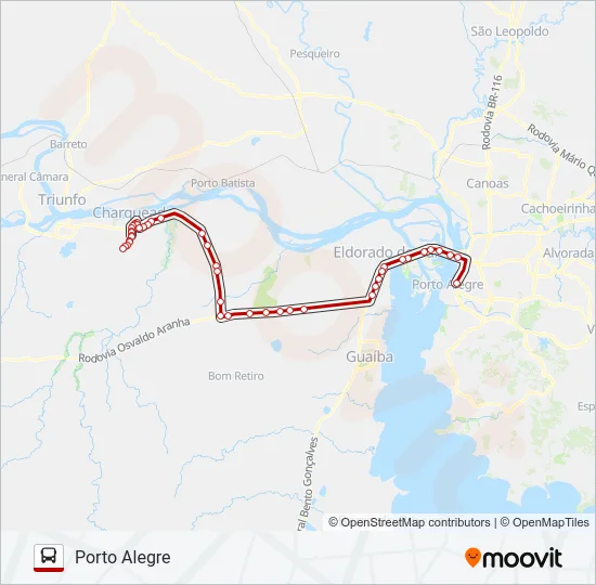 L600 CHARQUEADAS / PORTO ALEGRE Bus Line Map