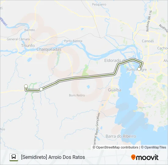 L681 ARROIO DOS RATOS / PORTO ALEGRE Bus Line Map