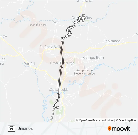 RT252 DOIS IRMÃOS / UNISINOS Bus Line Map