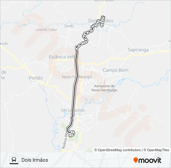 RT252 DOIS IRMÃOS / UNISINOS Bus Line Map