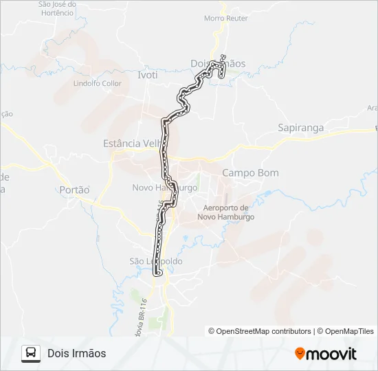 R081 DOIS IRMÃOS / SÃO LEOPOLDO Bus Line Map