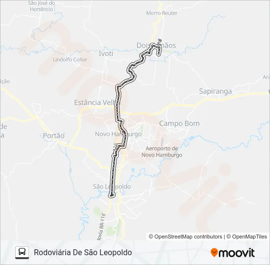 R081 DOIS IRMÃOS / SÃO LEOPOLDO Bus Line Map