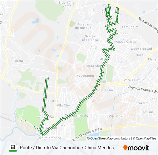 Mapa da linha C4 FÁTIMA de ônibus