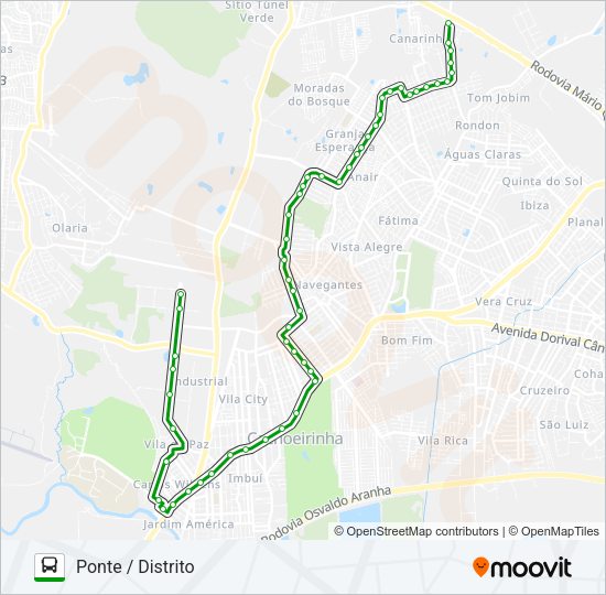 Mapa da linha C20 GRANJA de ônibus