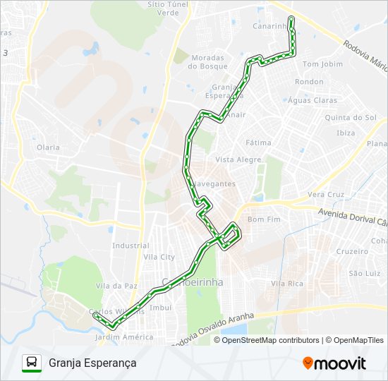 C20 GRANJA Bus Line Map