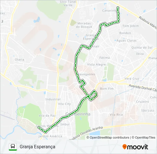 C20 GRANJA Bus Line Map