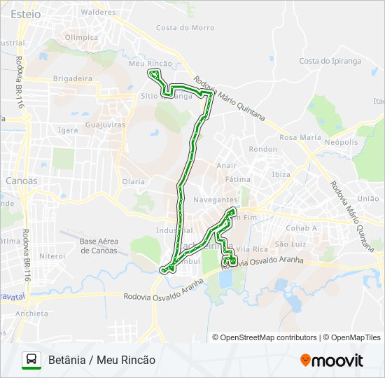 Rota da linha c3 betânia: horários, paradas e mapas - Betânia / Meu ...