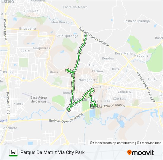 C1 PARQUE DA MATRIZ Bus Line Map