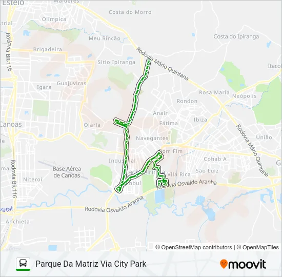 C1 PARQUE DA MATRIZ Bus Line Map