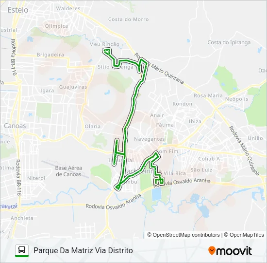 C1 PARQUE DA MATRIZ Bus Line Map