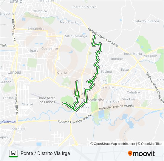 Mapa da linha C30 JARDIM DO BOSQUE de ônibus