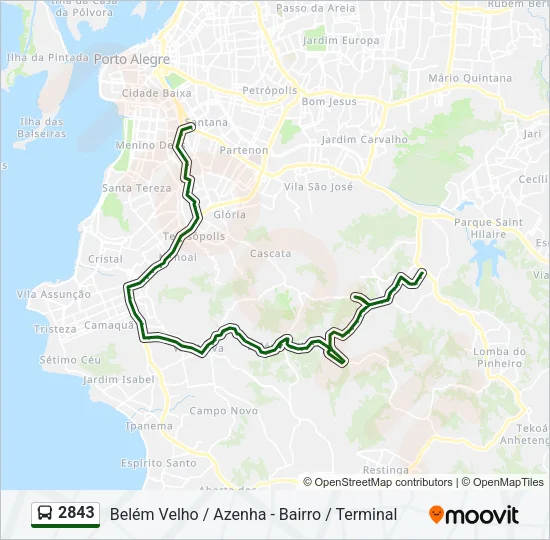 2843 Bus Line Map