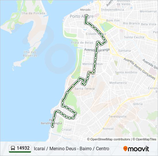 Mapa de 14932 de autobús