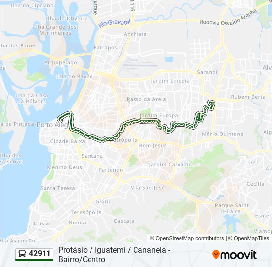 Mapa de 42911 de autobús