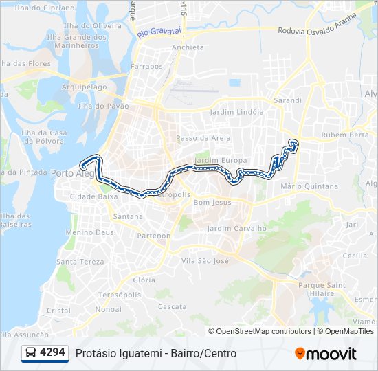 Mapa de 4294 de autobús