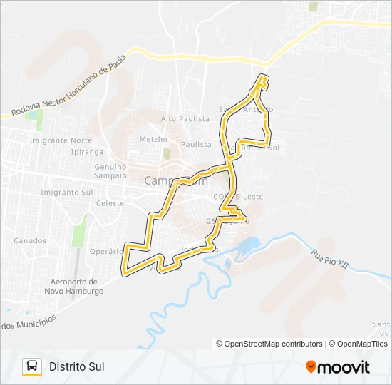 L9 DISTRITO SUL Bus Line Map