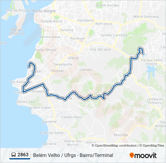 2863 Bus Line Map