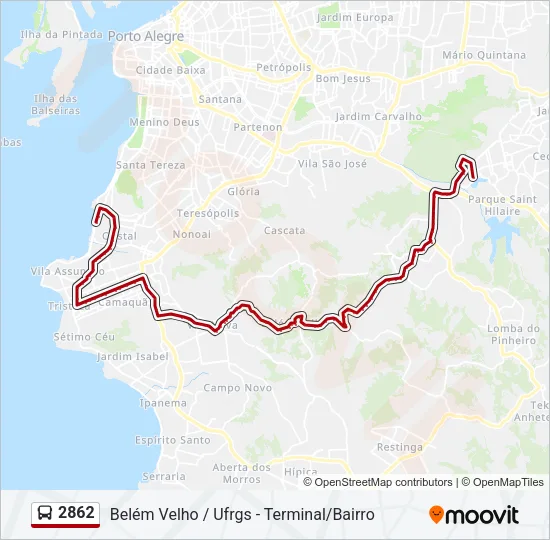 2862 Bus Line Map