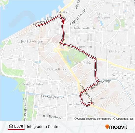 E378 Bus Line Map