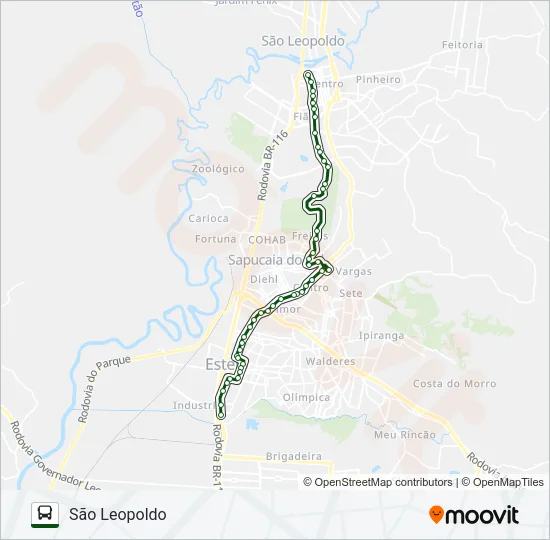 R212 ESTEIO / SÃO LEOPOLDO Bus Line Map
