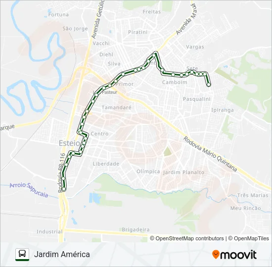 R453 ESTEIO / JARDIM AMÉRICA Bus Line Map