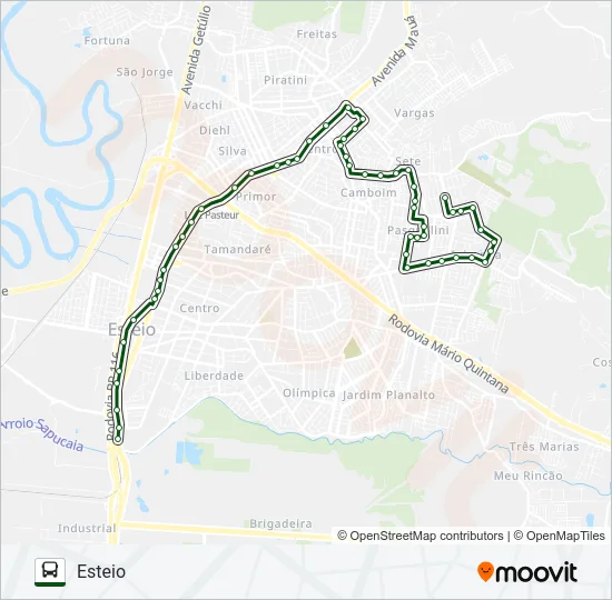 R453 ESTEIO / JARDIM AMÉRICA Bus Line Map
