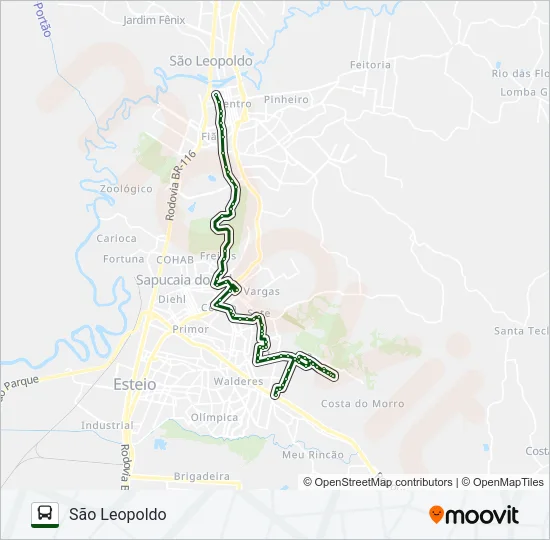 R222 PASQUALINI / SÃO LEOPOLDO Bus Line Map