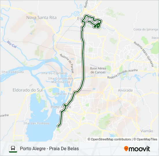 N231A ESTEIO / PRAIA DE BELAS - SEMIDIRETO Bus Line Map
