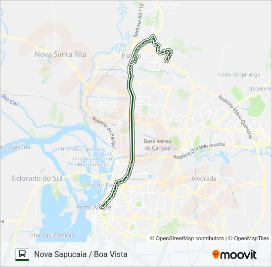 N320 BOA VISTA / PORTO ALEGRE - SEMIDIRETO Bus Line Map