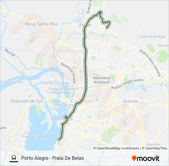 N320 BOA VISTA / PORTO ALEGRE - SEMIDIRETO Bus Line Map