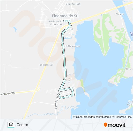 Mapa da linha A501 ALIMENTADORA SANS SOUCI de ônibus