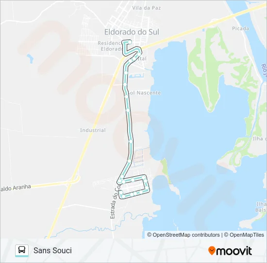 A501 ALIMENTADORA SANS SOUCI Bus Line Map