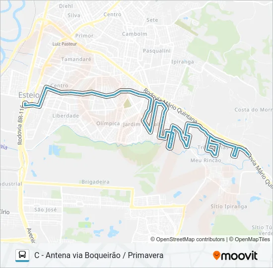 E04 LINHA 4 - ANTENA Bus Line Map