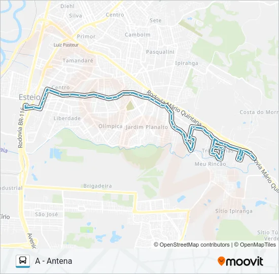 E04 LINHA 4 - ANTENA Bus Line Map