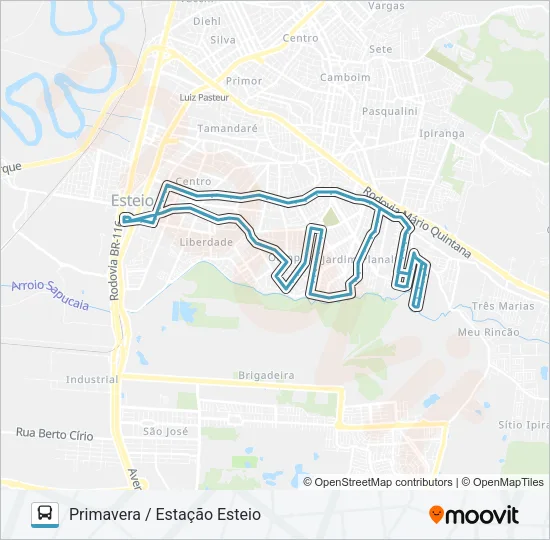 E05 LINHA 2 - PRIMAVERA Bus Line Map