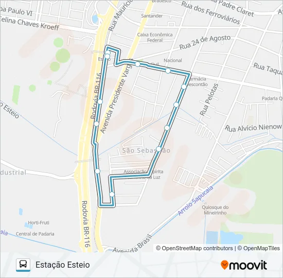 E07 LINHA 3 - MORADA II Bus Line Map