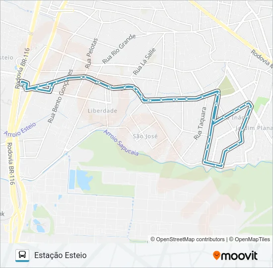 E11 MUNICIPAL 2 - 24 DE AGOSTO Bus Line Map