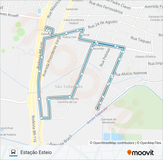 E10 MUNICIPAL 1 - MORADA I E II Bus Line Map