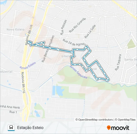 E14 MUNICIPAL 8 - VILA ESPERANÇA Bus Line Map