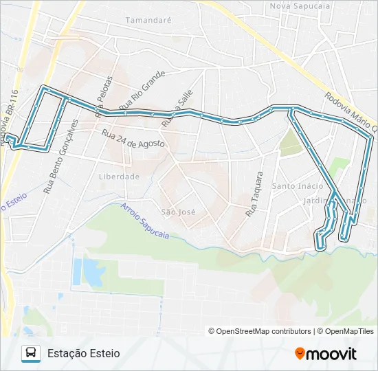 E12 MUNICIPAL 3 - PADRE CLARET / CAMPINA Bus Line Map