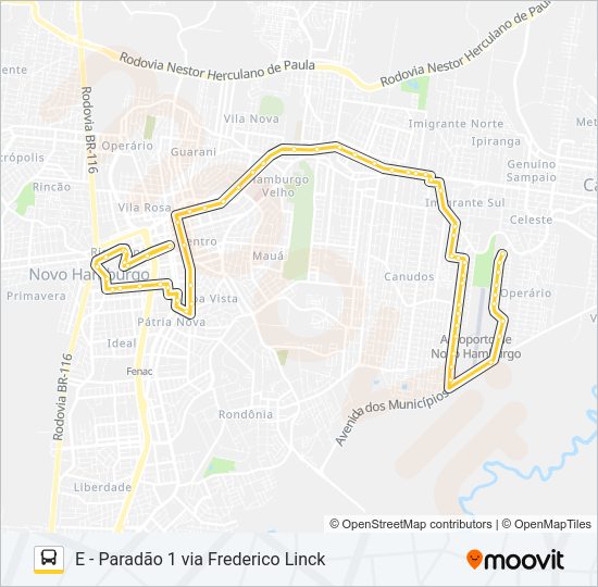 Mapa da linha L61 AEROCLUBE de ônibus