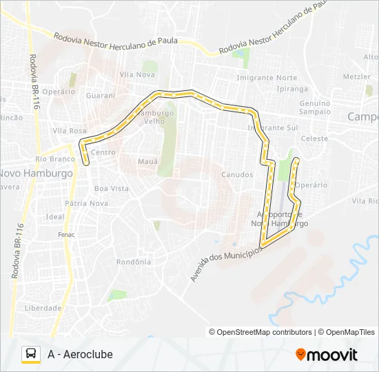 L61 AEROCLUBE Bus Line Map
