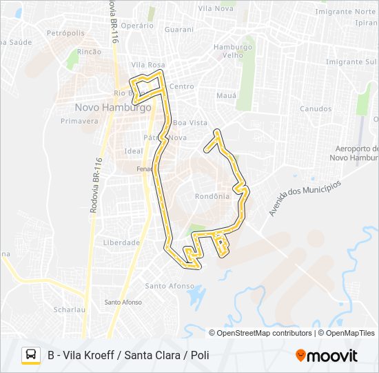 Mapa da linha S17 SANTA CLARA de ônibus