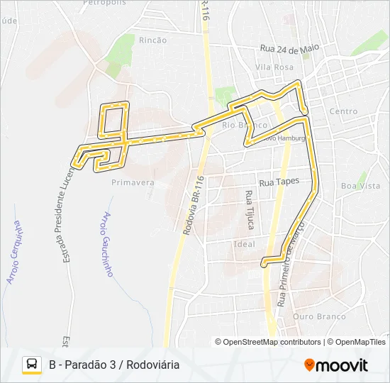 O12 OSVALDO CRUZ Bus Line Map